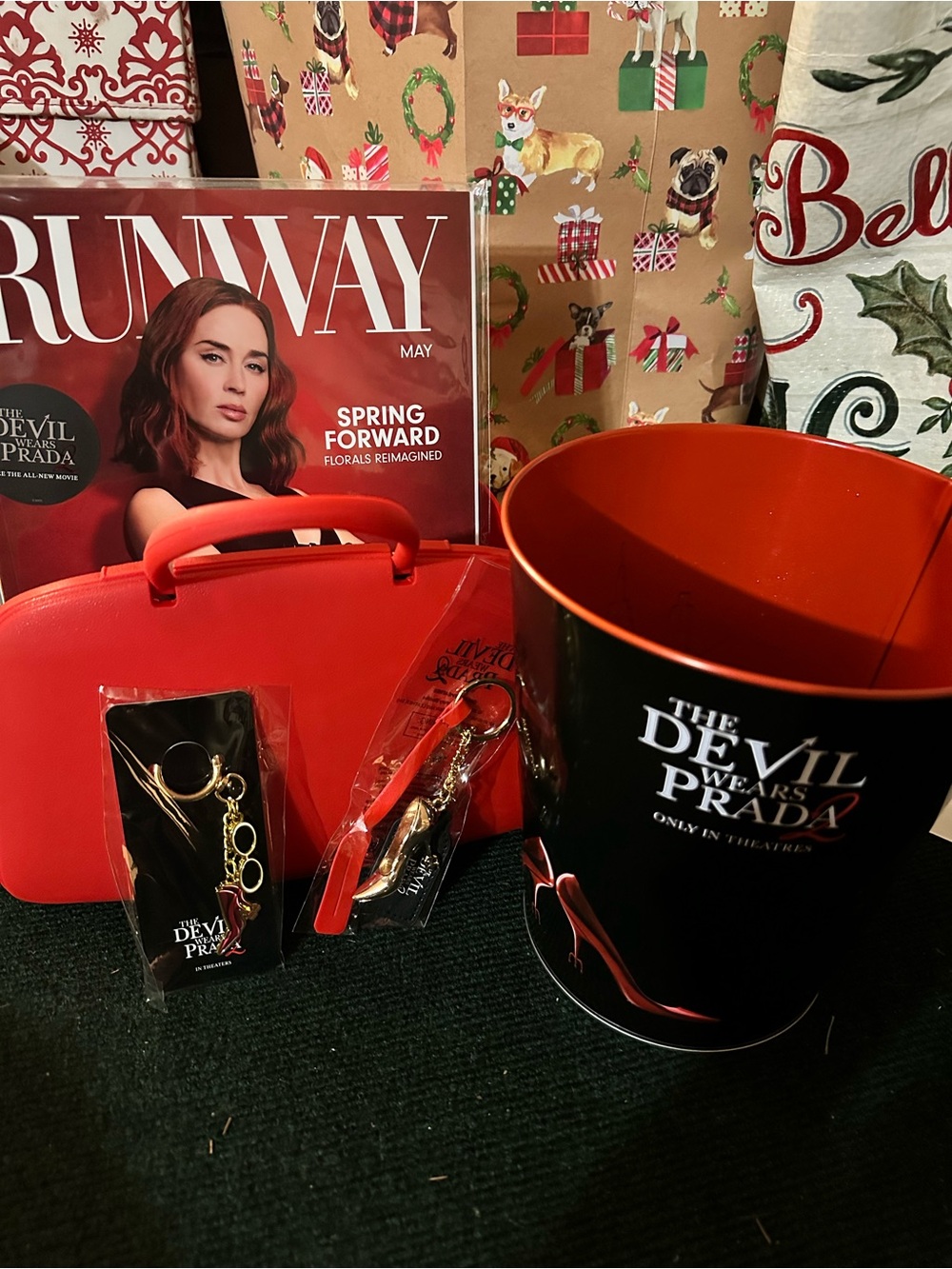 Devil Wears Prada 2 Red Women's Clutch Bag with Keychain Collector’s Set